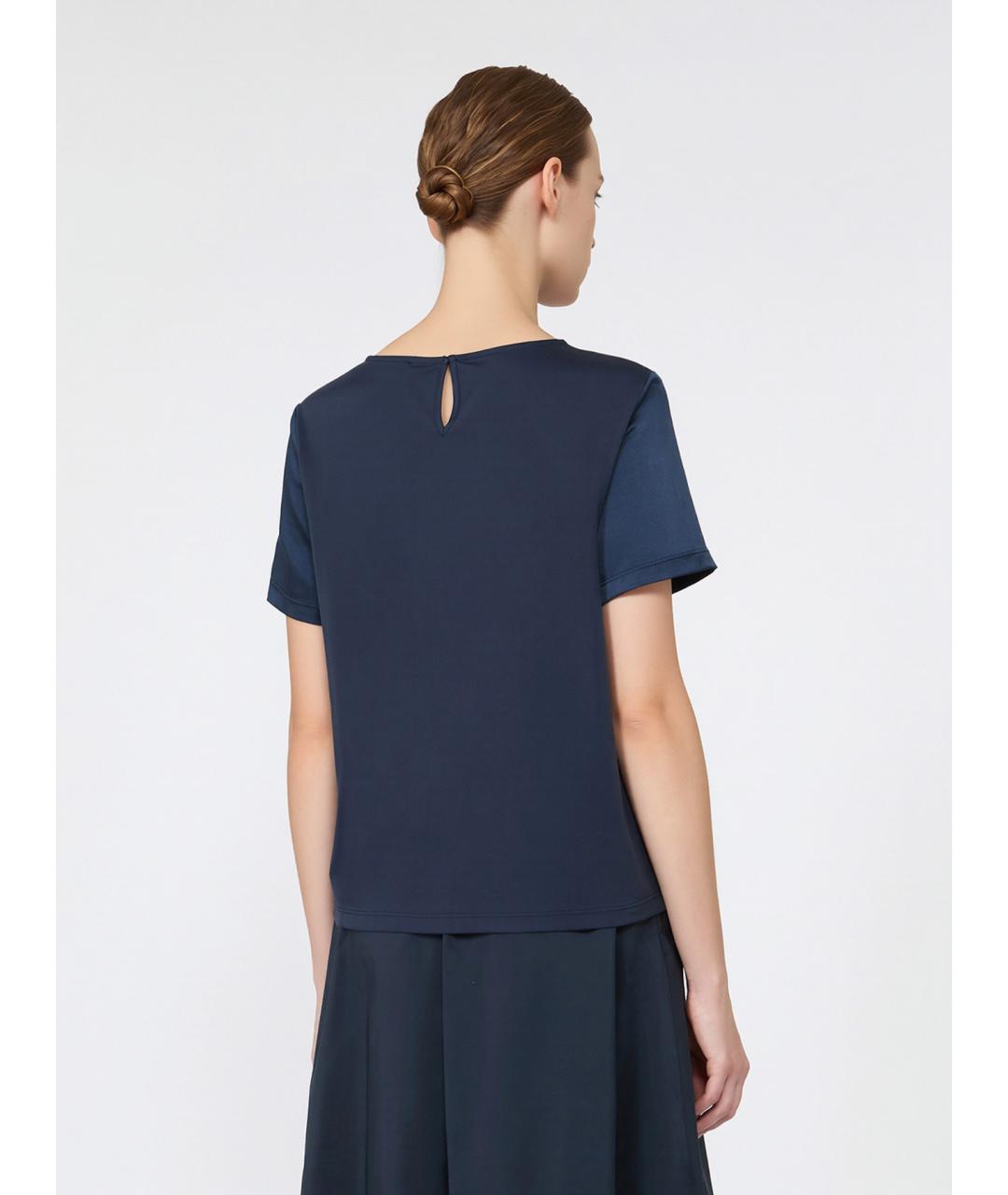 WEEKEND MAX MARA Синяя полиэстеровая блузы, фото 4