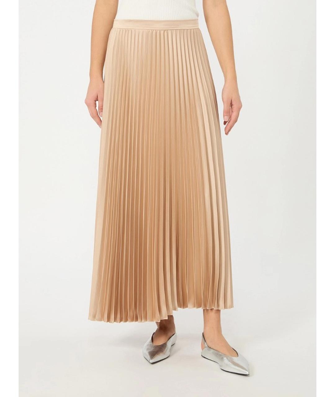 WEEKEND MAX MARA Розовая полиэстеровая юбка макси, фото 3