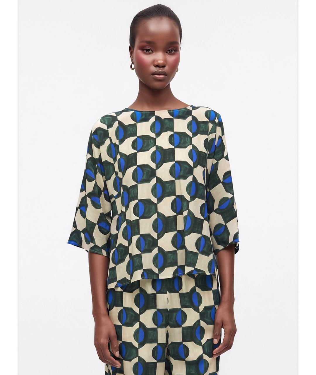 WEEKEND MAX MARA Мульти шелковая блузы, фото 3