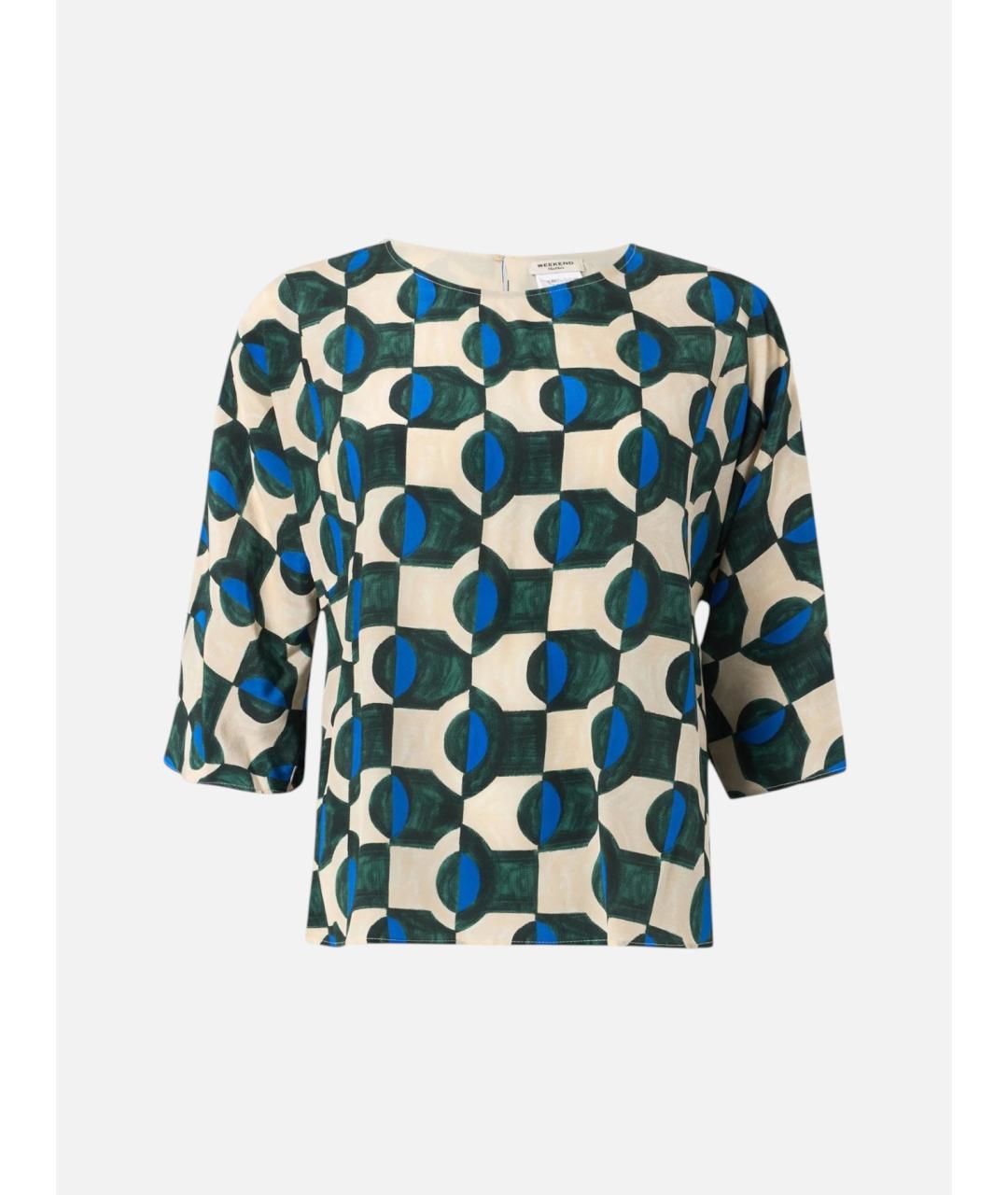 WEEKEND MAX MARA Мульти шелковая блузы, фото 4