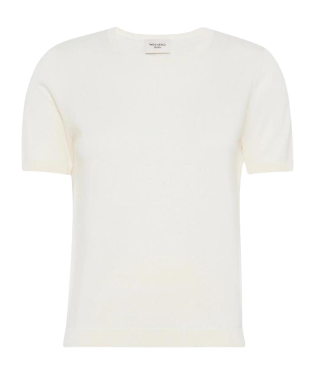 WEEKEND MAX MARA Бежевая шелковая футболка, фото 1