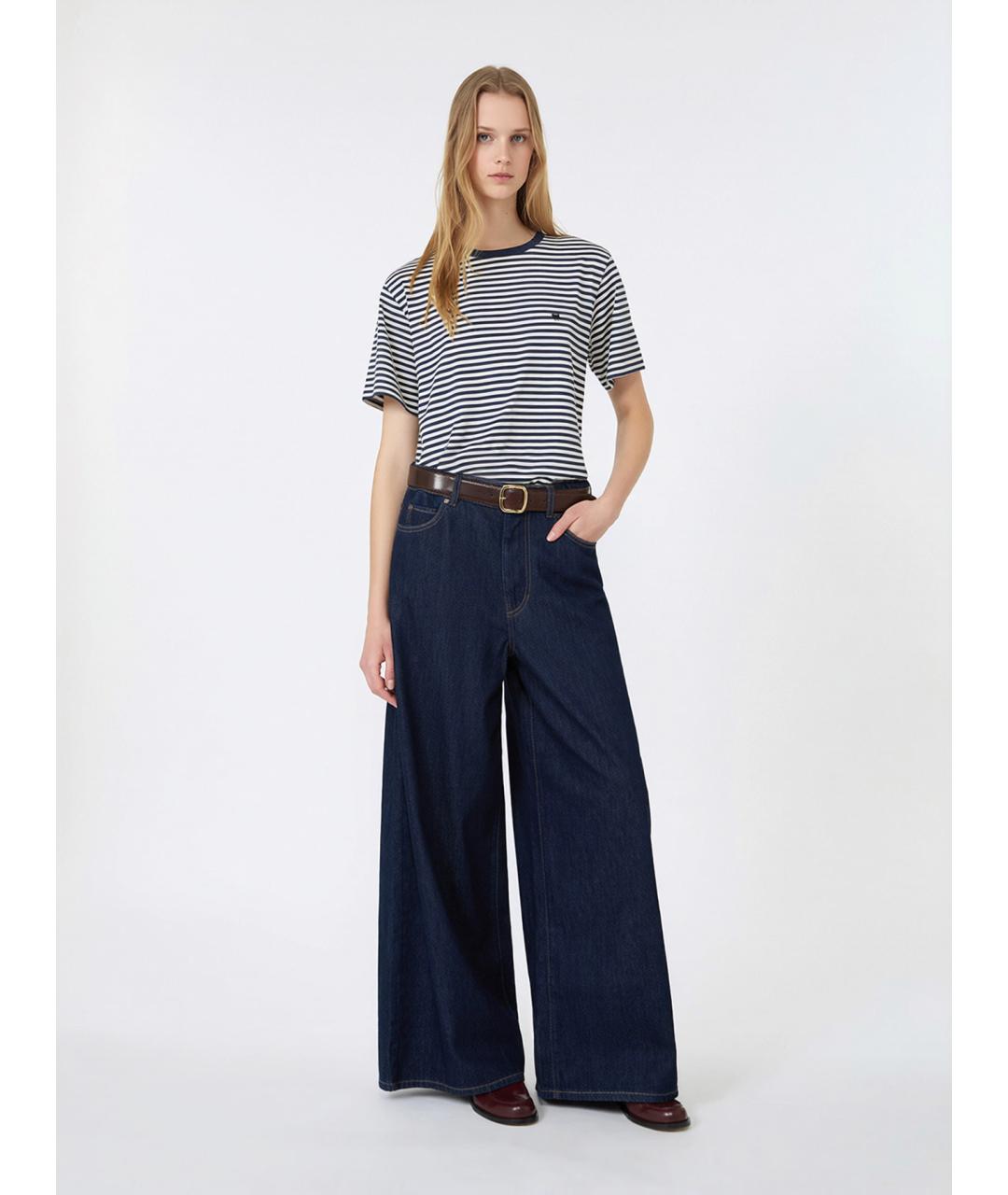 WEEKEND MAX MARA Хлопковые джинсы клеш, фото 2
