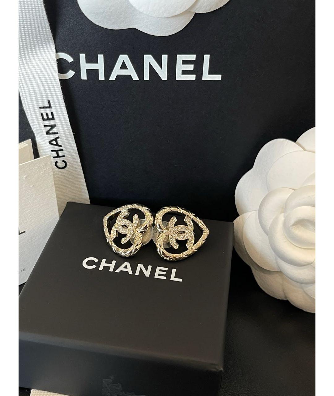 CHANEL Серебряные серьги, фото 2