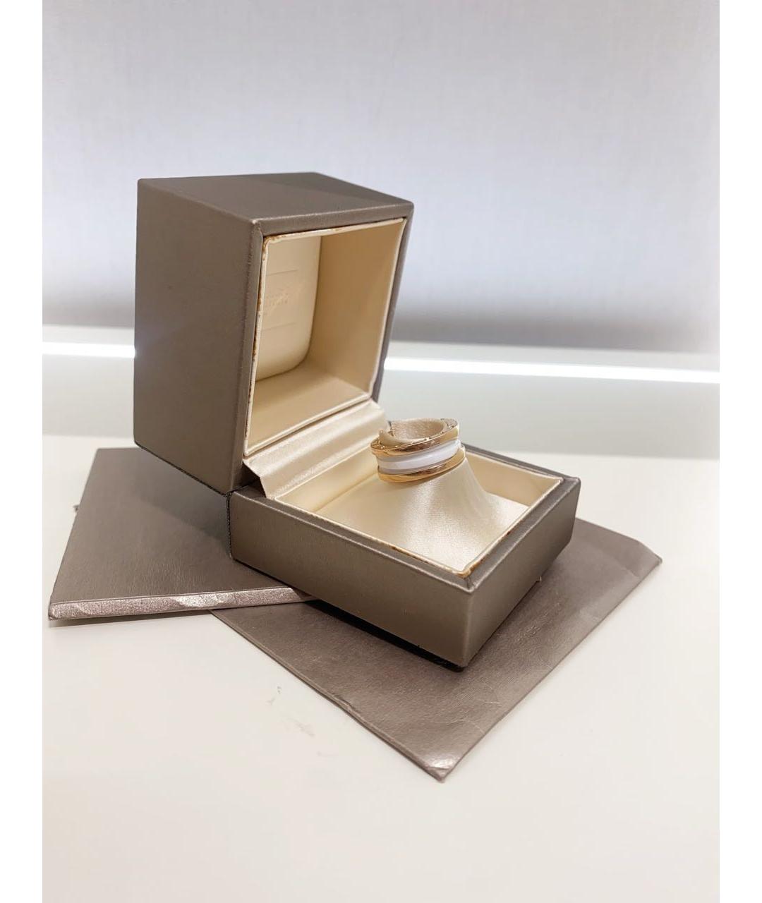 BVLGARI Белое кольцо из розового золота, фото 3