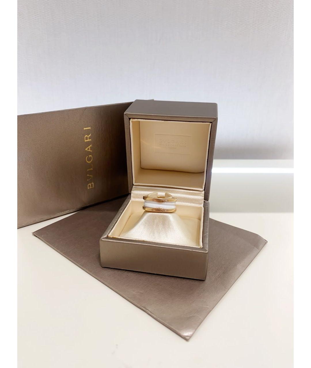BVLGARI Белое кольцо из розового золота, фото 2