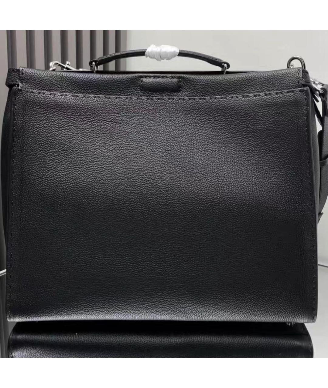 FENDI Черная кожаная сумка через плечо, фото 2