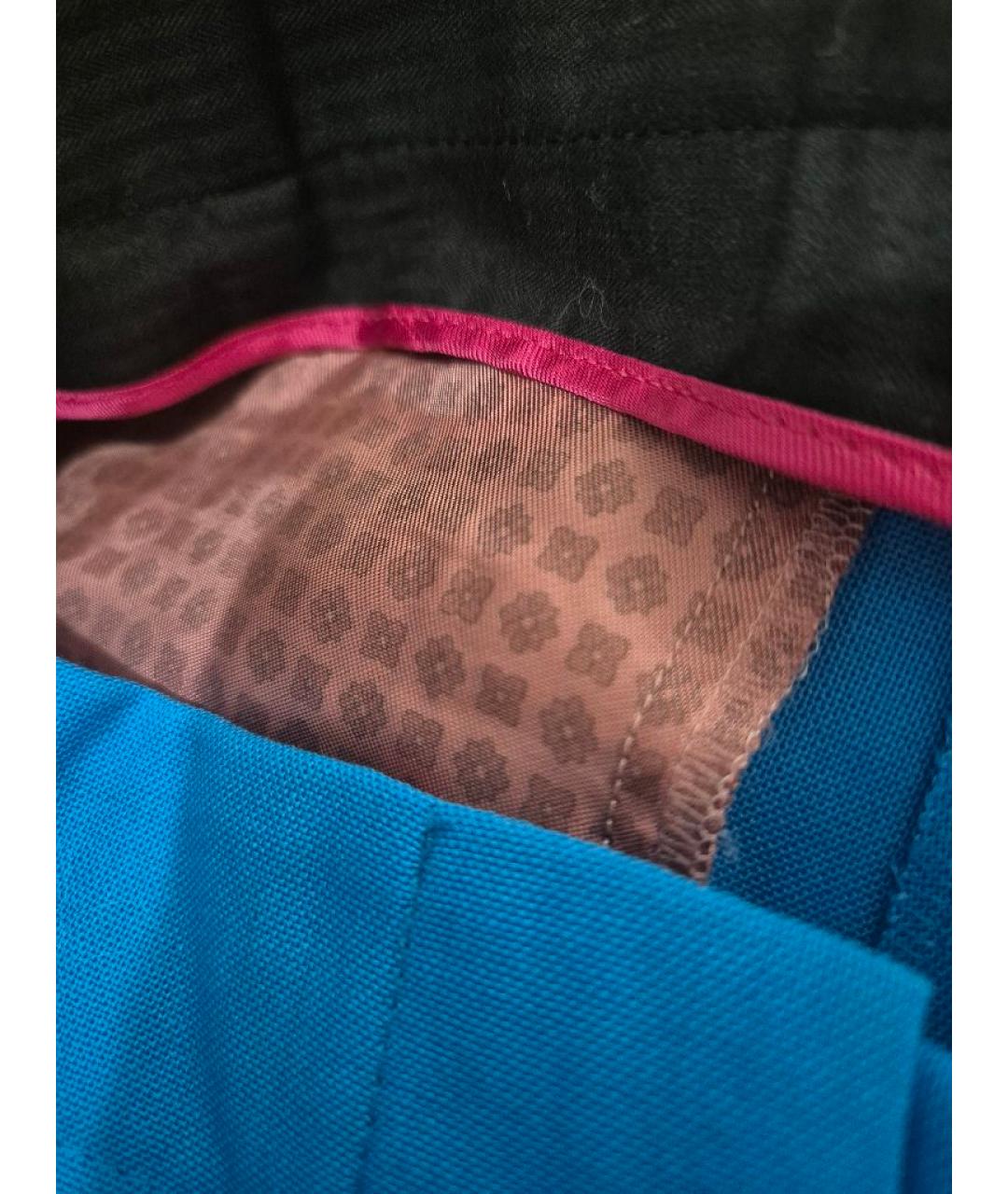 PAUL SMITH Синие шерстяные брюки широкие, фото 5