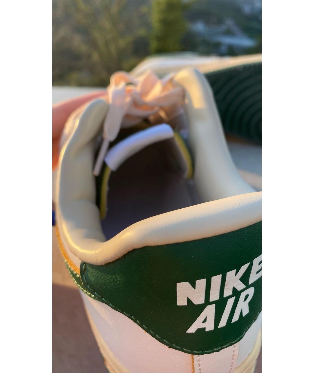 NIKE Бежевые кожаные низкие кроссовки / кеды, фото 8
