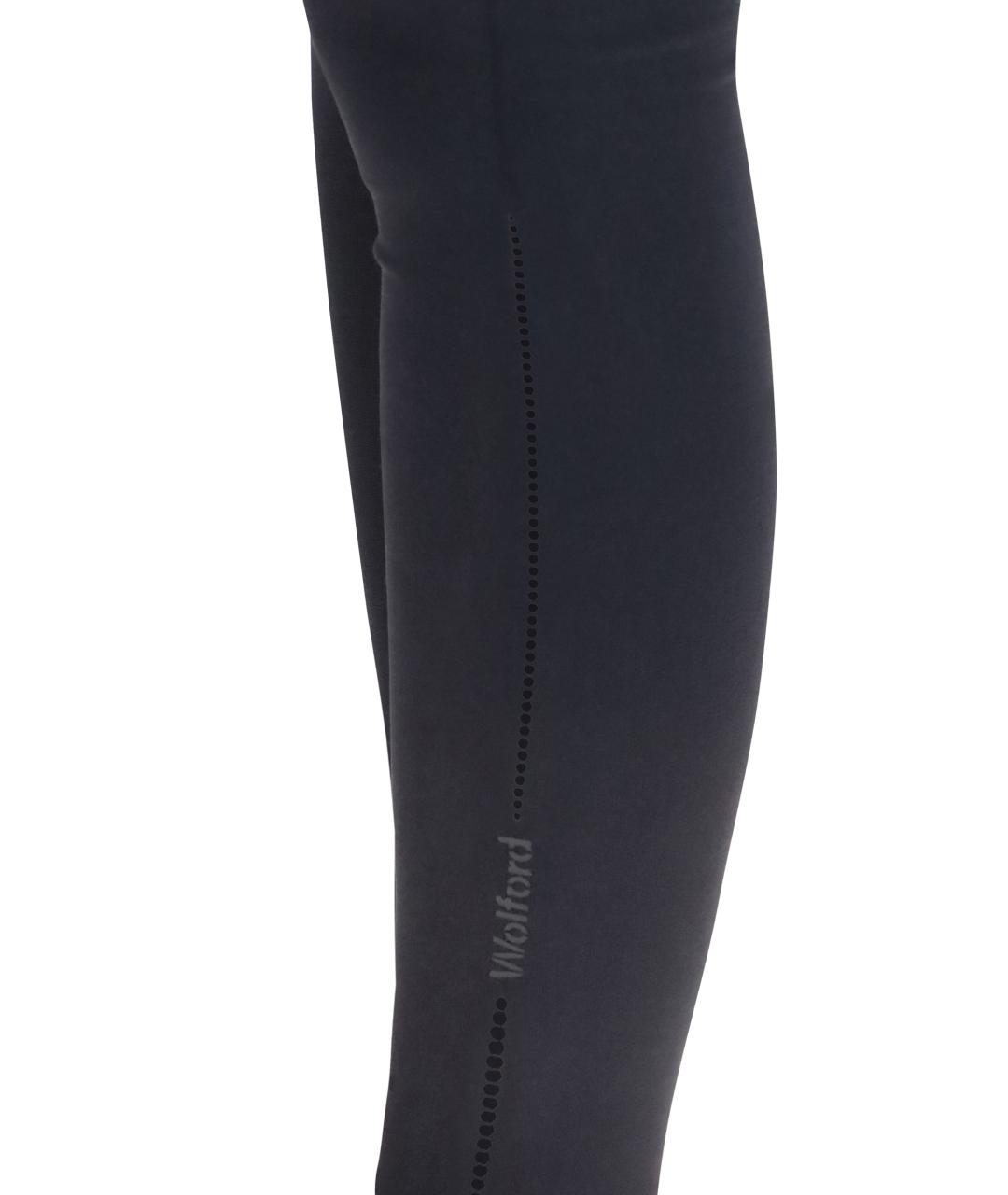 WOLFORD Черные полиамидовые прямые брюки, фото 3