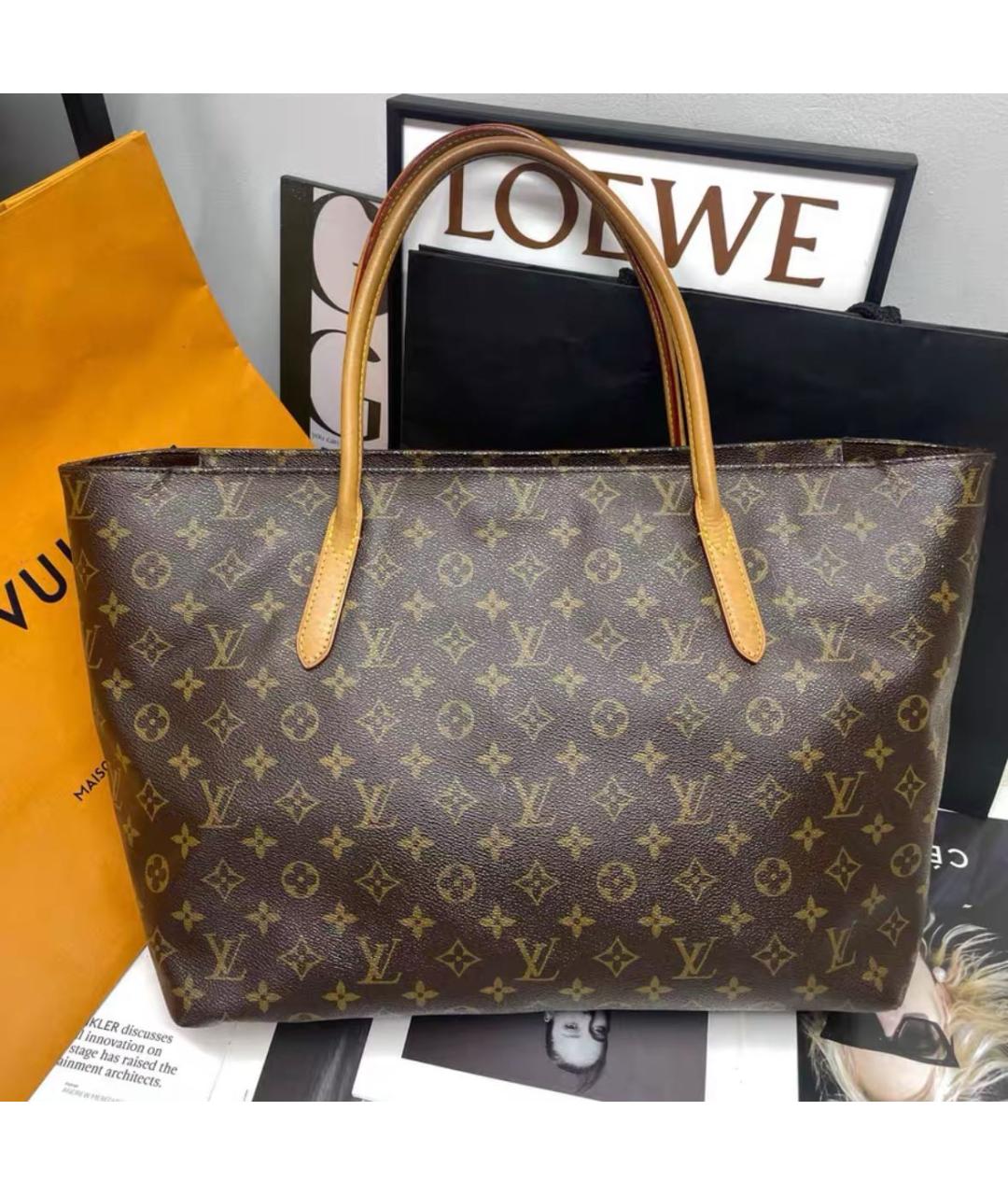 LOUIS VUITTON Коричневая канва сумка тоут, фото 5