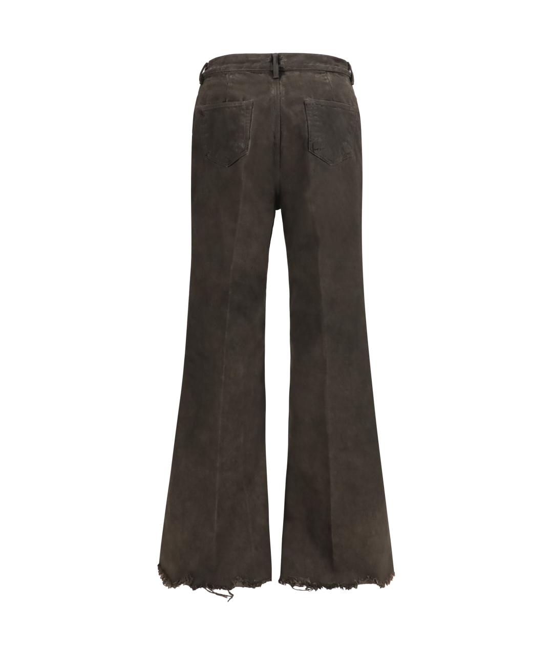 RICK OWENS Серые хлопковые прямые джинсы, фото 2