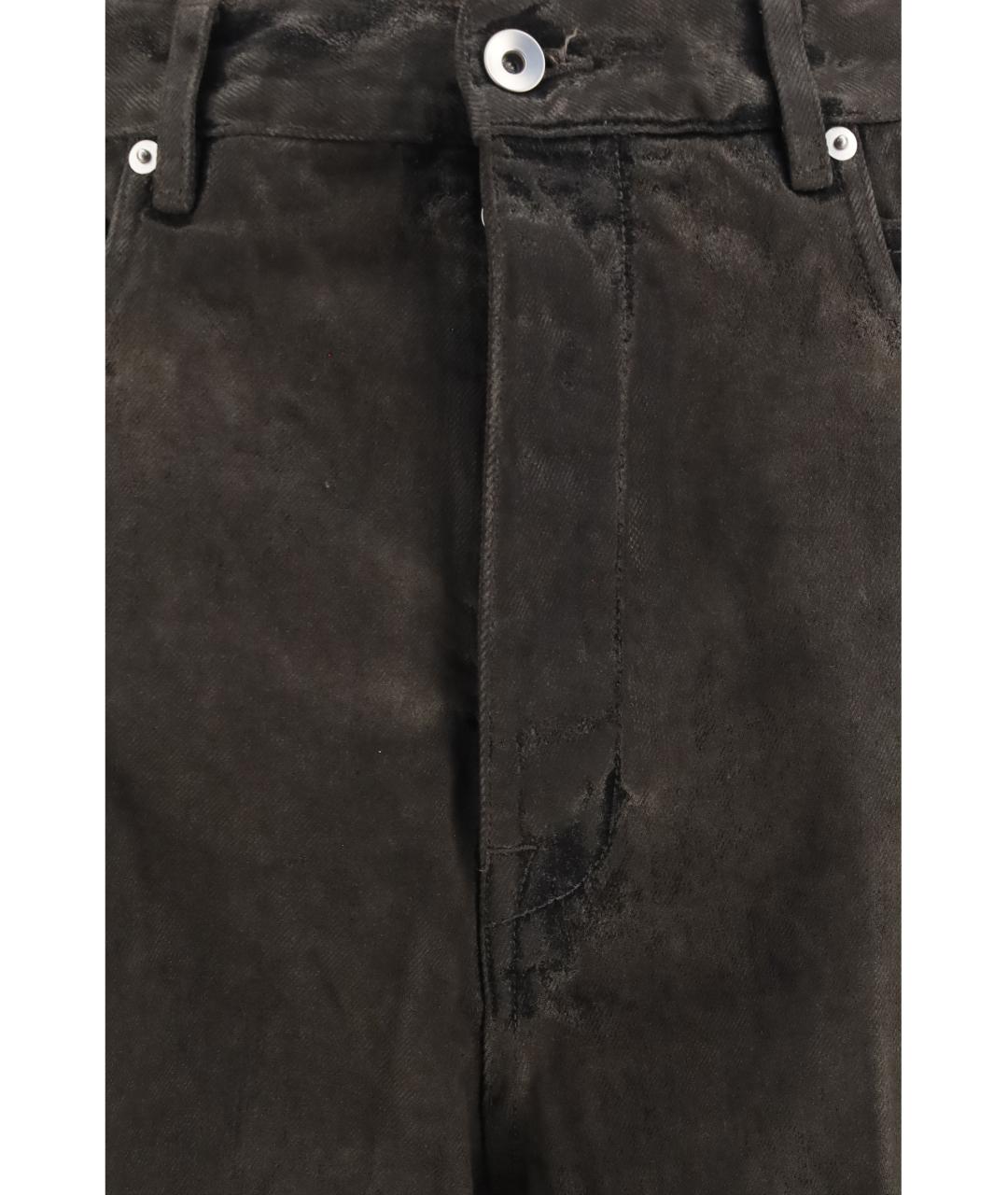 RICK OWENS Серые хлопковые прямые джинсы, фото 3