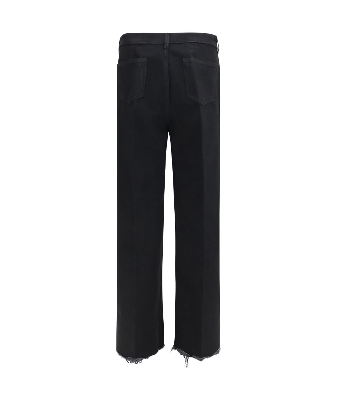 RICK OWENS Черные хлопковые прямые джинсы, фото 2