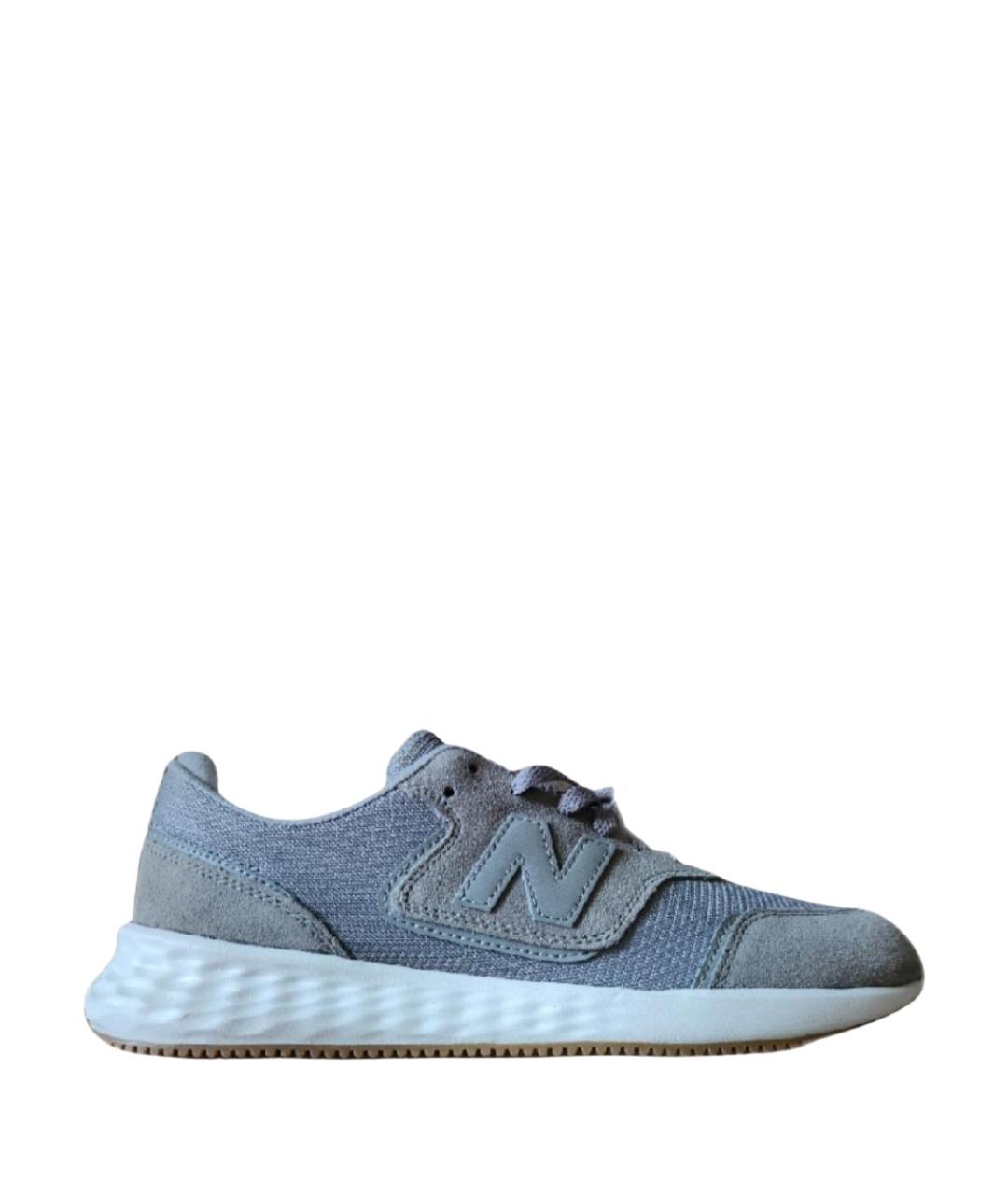 NEW BALANCE Серые замшевые низкие кроссовки / кеды, фото 1