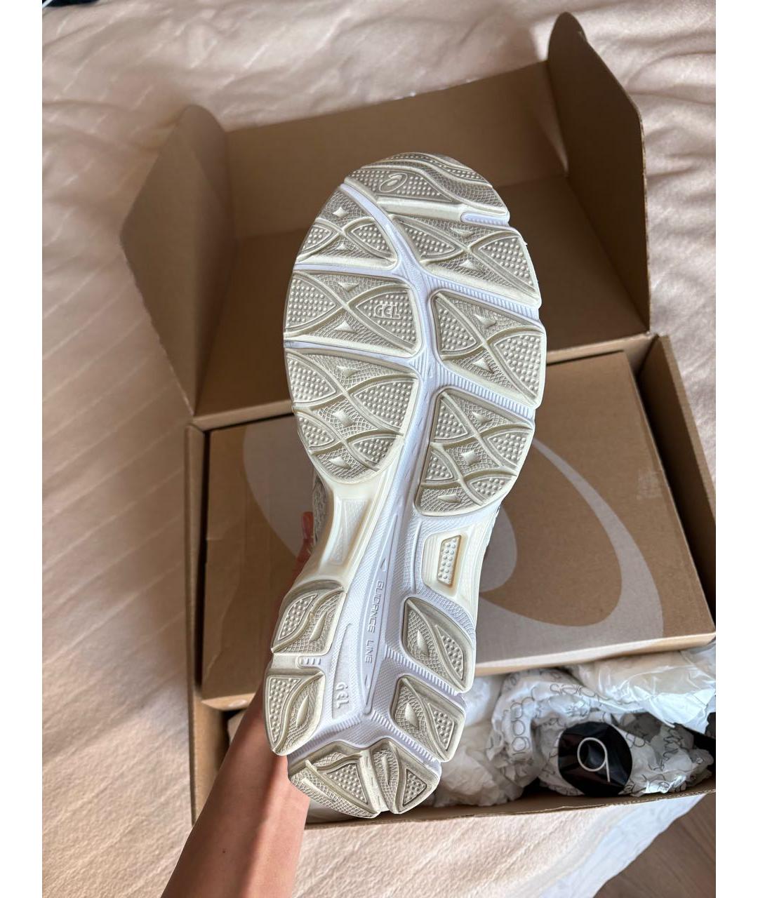 ASICS Белые текстильные низкие кроссовки / кеды, фото 6
