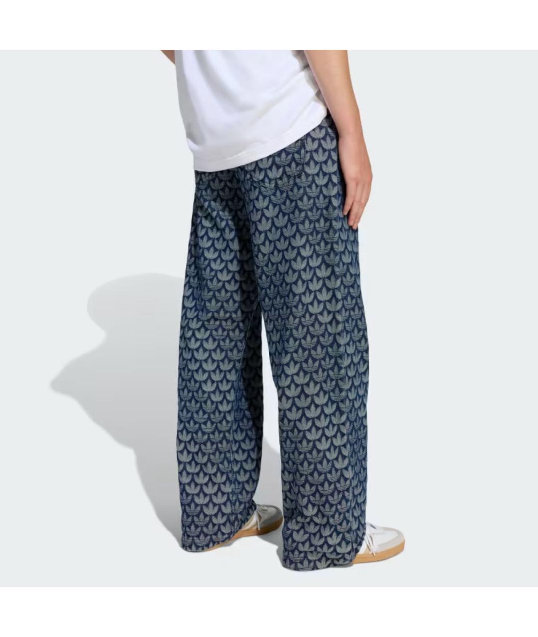 ADIDAS Синие хлопко-полиэстеровые прямые джинсы, фото 6