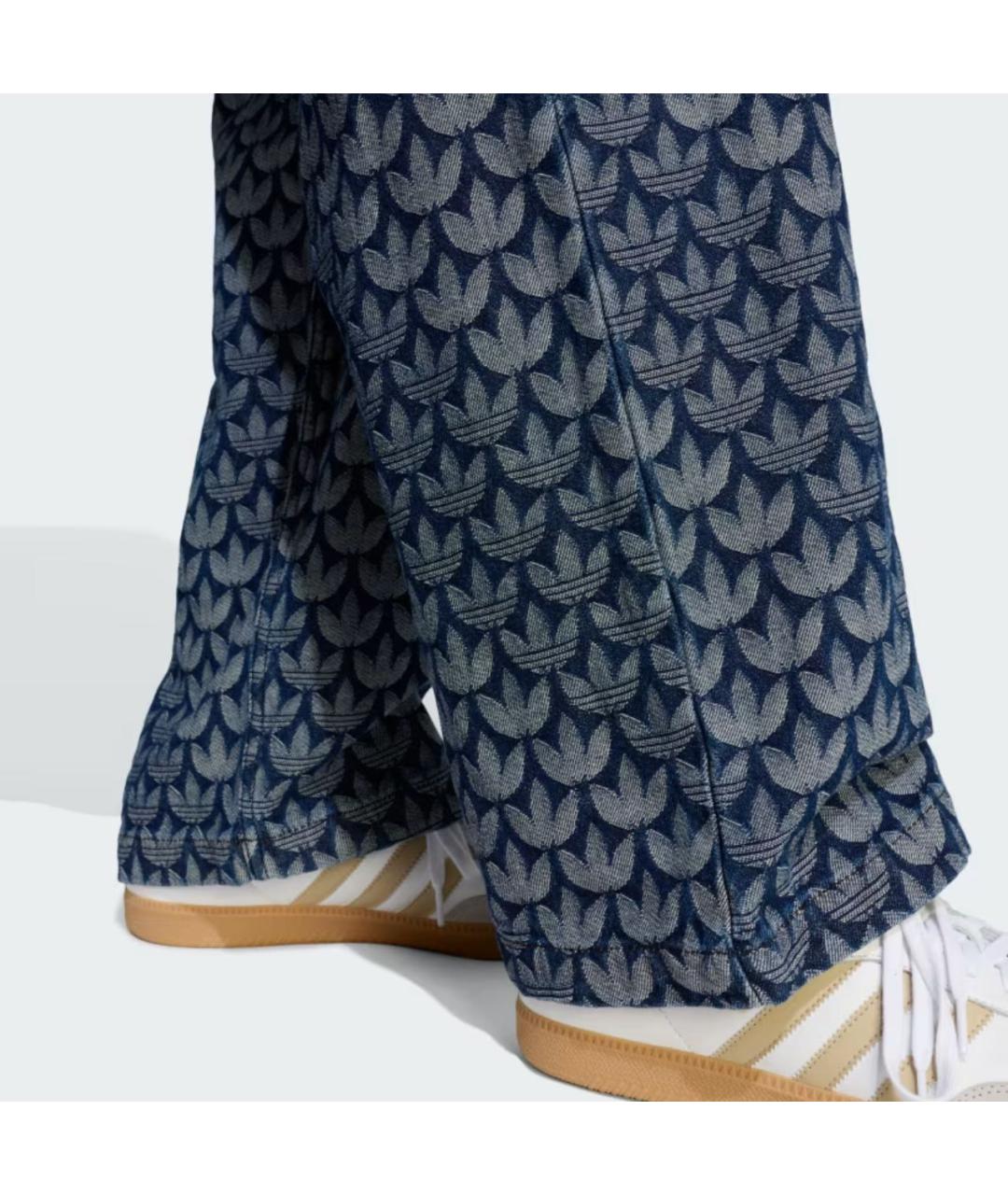 ADIDAS Синие хлопко-полиэстеровые прямые джинсы, фото 4