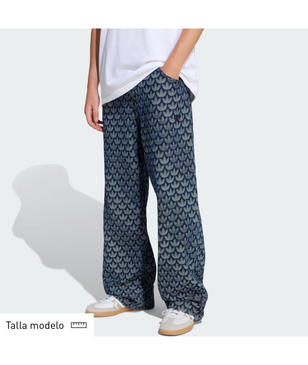 ADIDAS Синие хлопко-полиэстеровые прямые джинсы, фото 5
