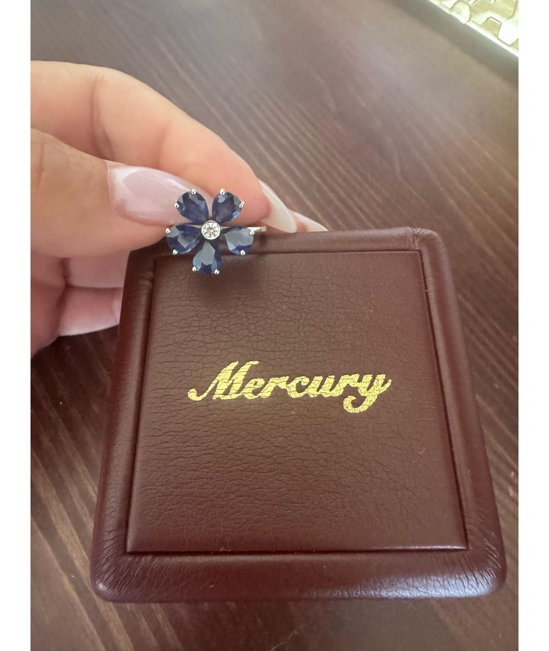 MERCURY Синее кольцо из белого золота, фото 3