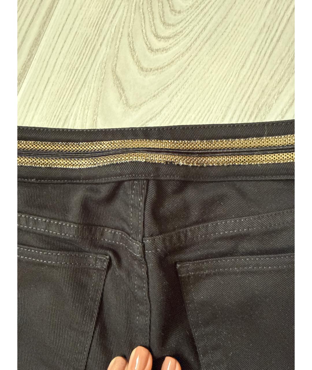 GUCCI Черные хлопко-эластановые прямые джинсы, фото 7