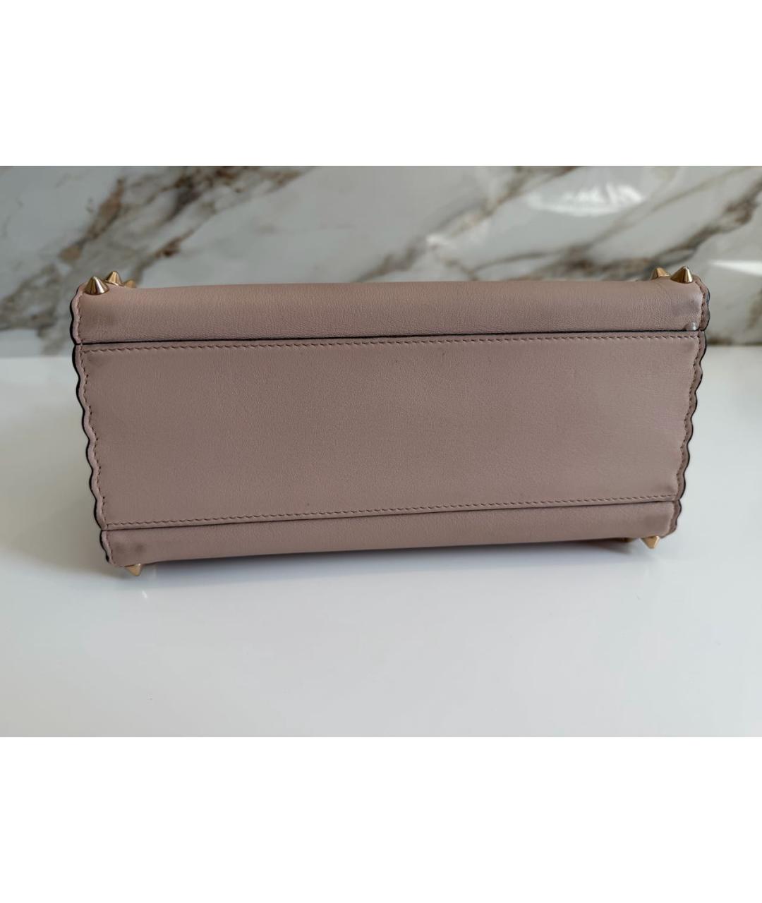 FENDI Розовая кожаная сумка тоут, фото 6