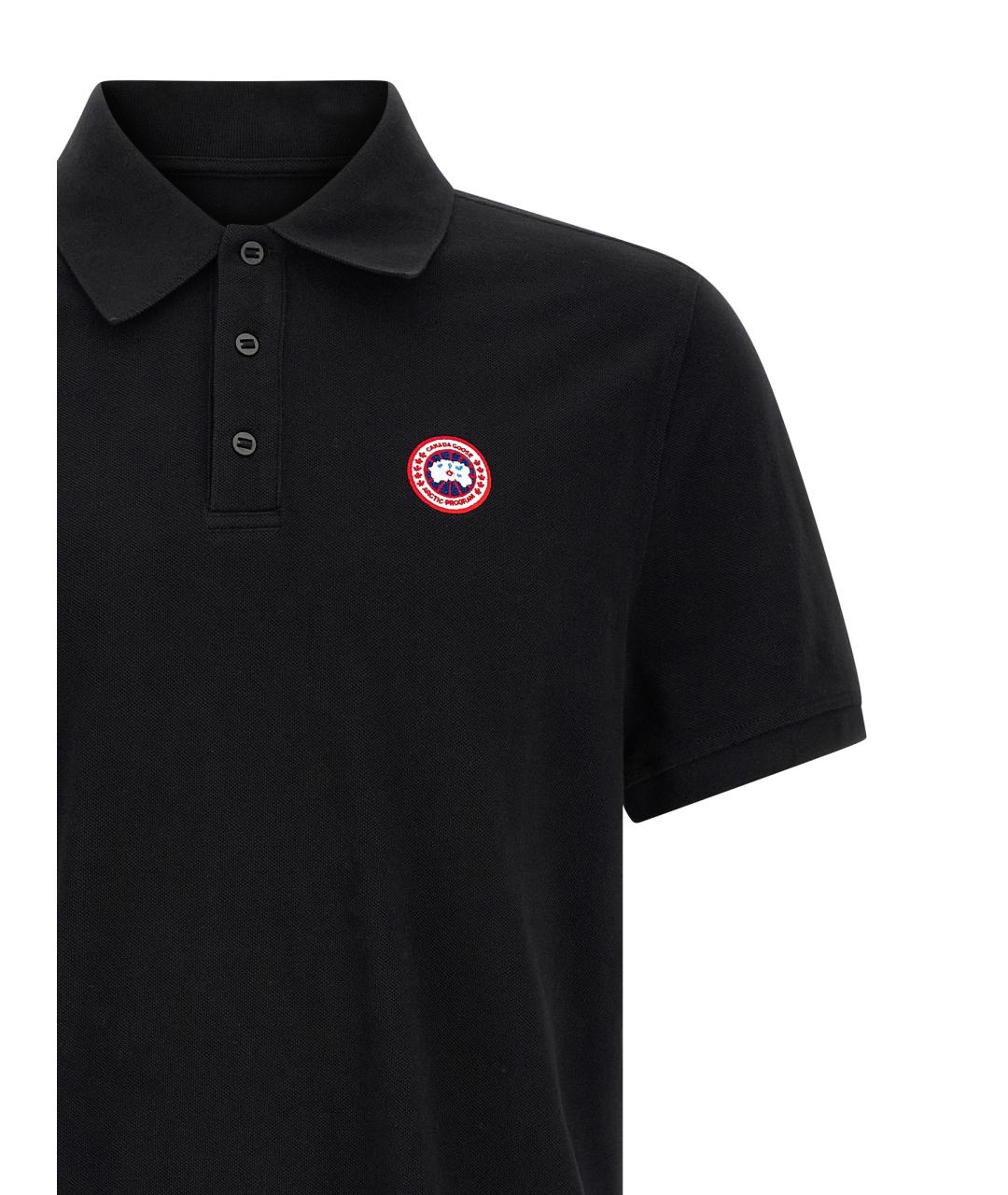 CANADA GOOSE Черная хлопковая футболка, фото 3