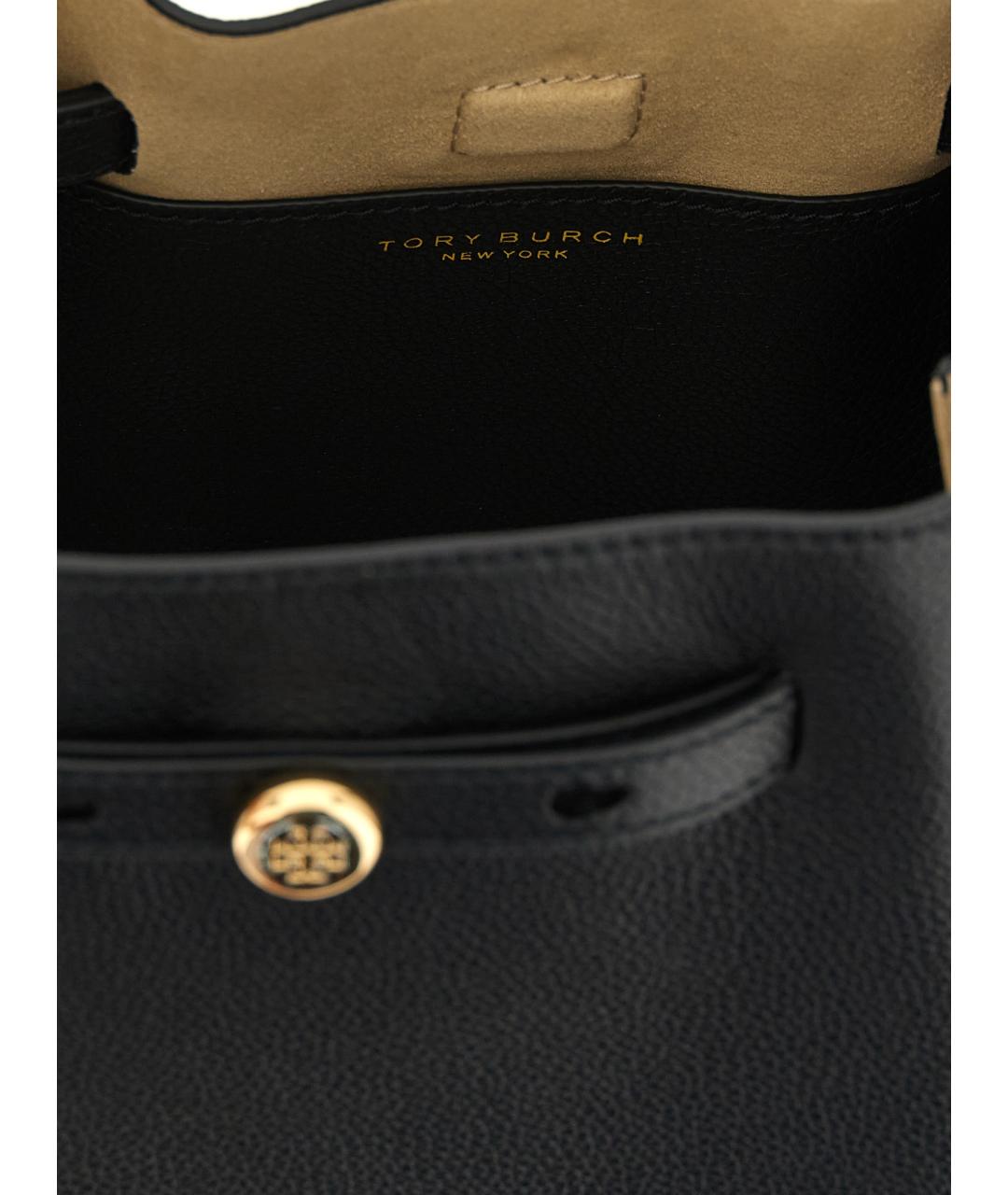 TORY BURCH Черная кожаная сумка через плечо, фото 4