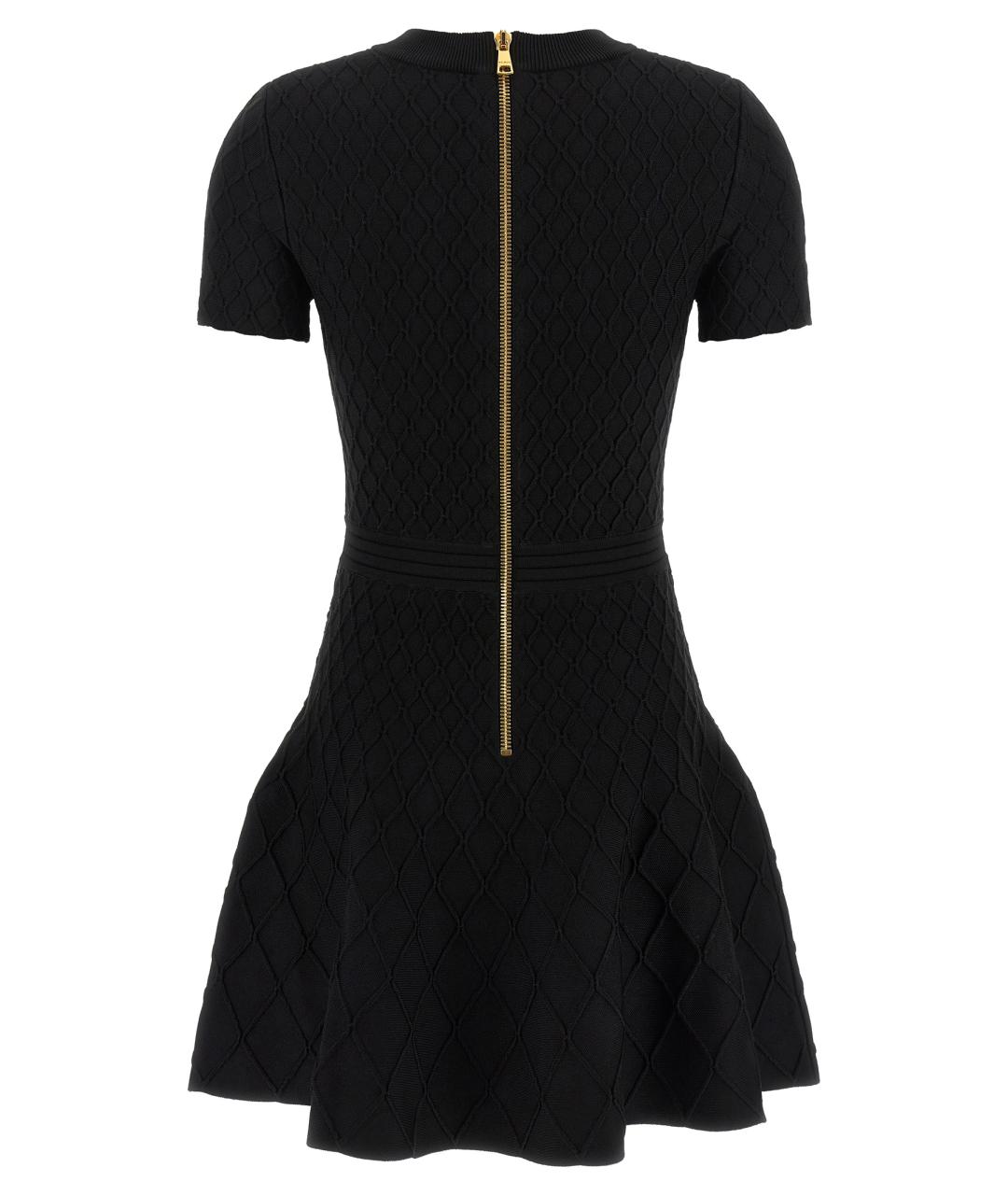 BALMAIN Черное вискозное повседневное платье, фото 2
