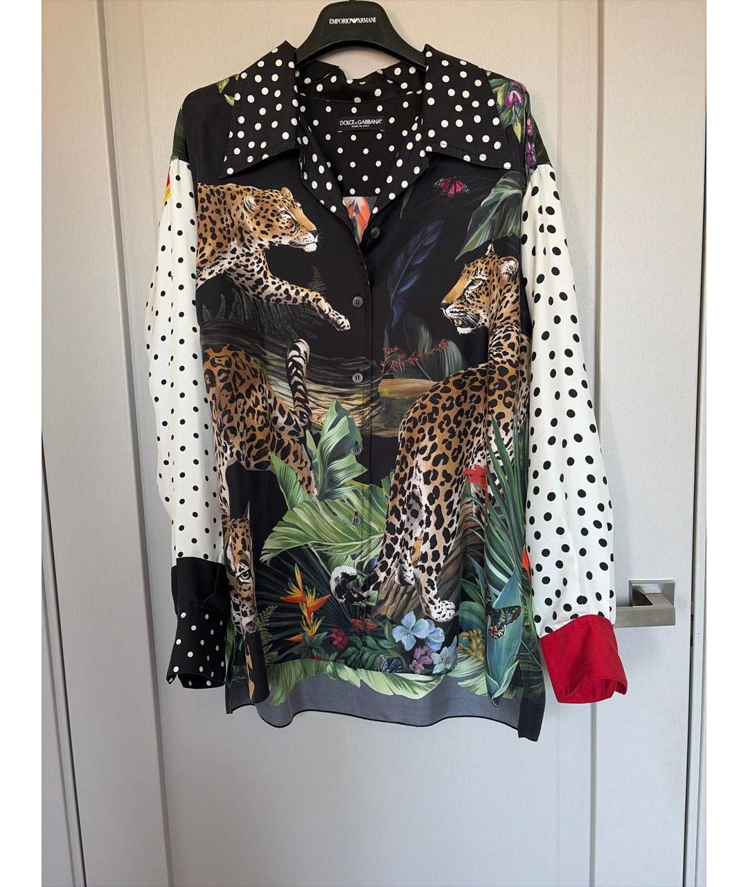 DOLCE&GABBANA Мульти шелковая рубашка, фото 9