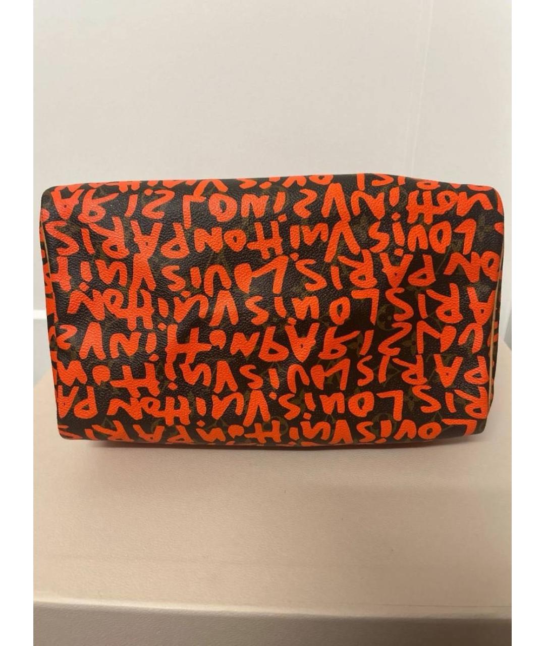 LOUIS VUITTON Красная кожаная сумка с короткими ручками, фото 3