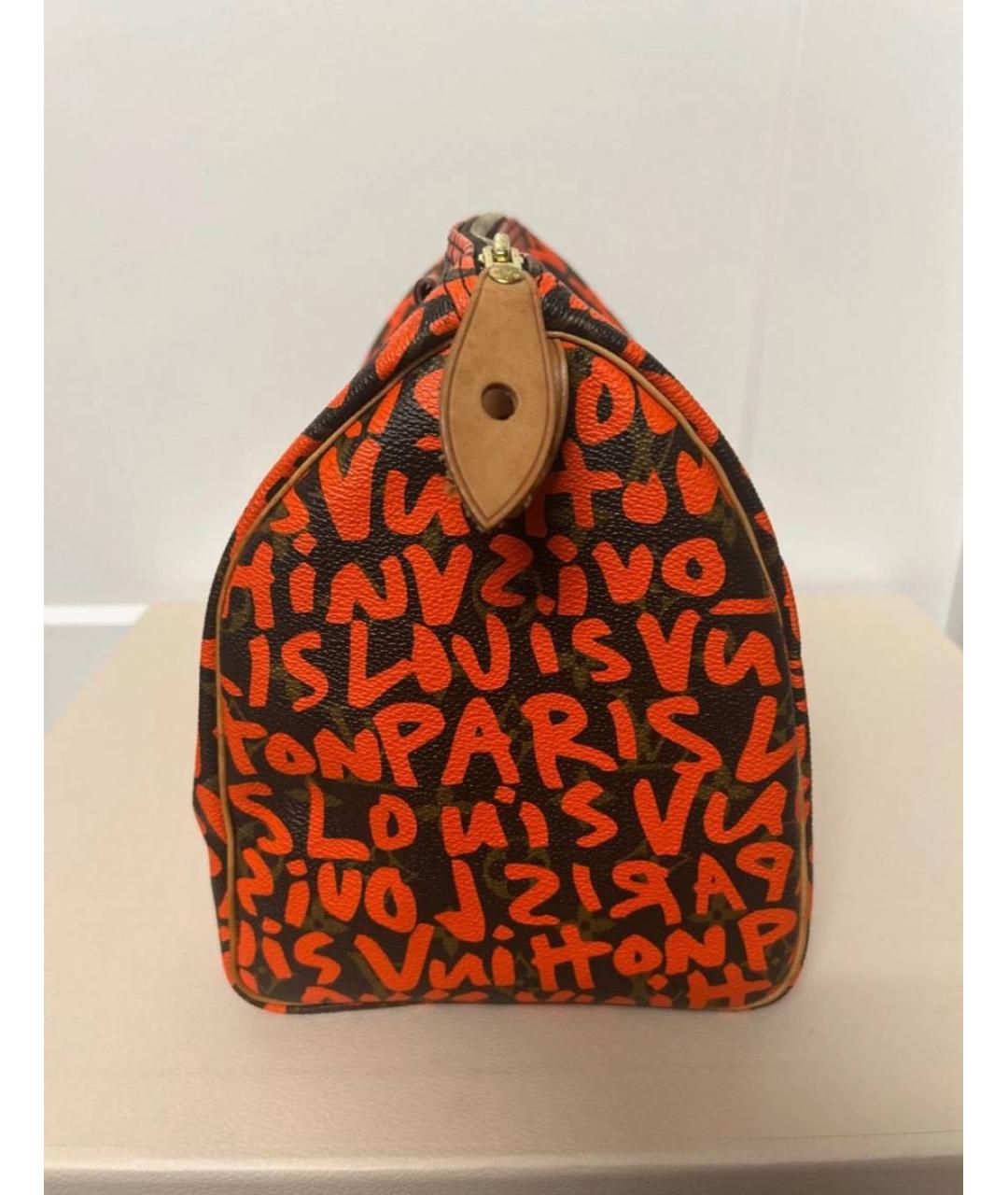 LOUIS VUITTON Красная кожаная сумка с короткими ручками, фото 5
