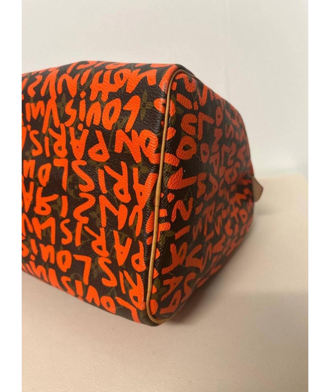 LOUIS VUITTON Красная кожаная сумка с короткими ручками, фото 4