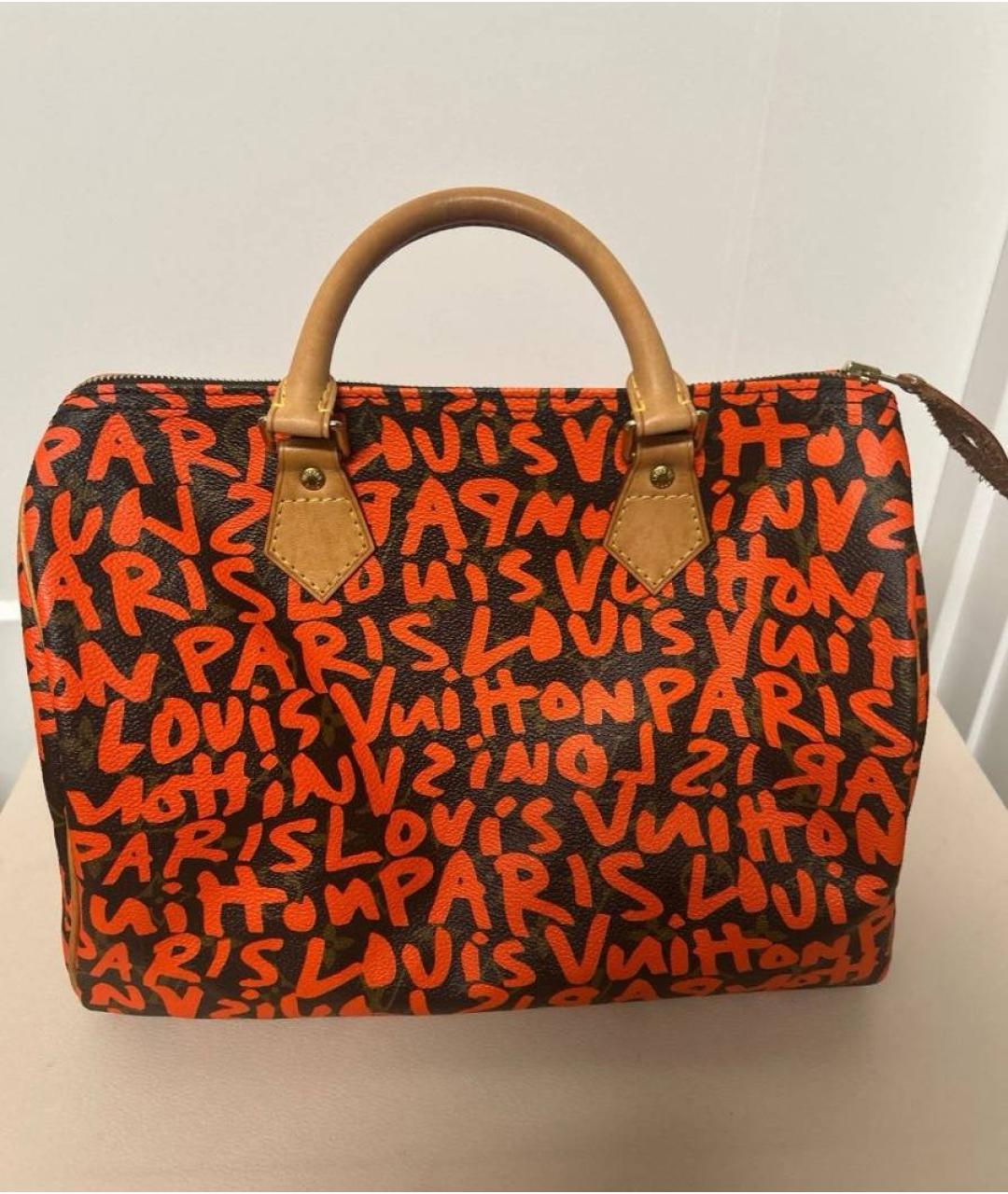 LOUIS VUITTON Красная кожаная сумка с короткими ручками, фото 2