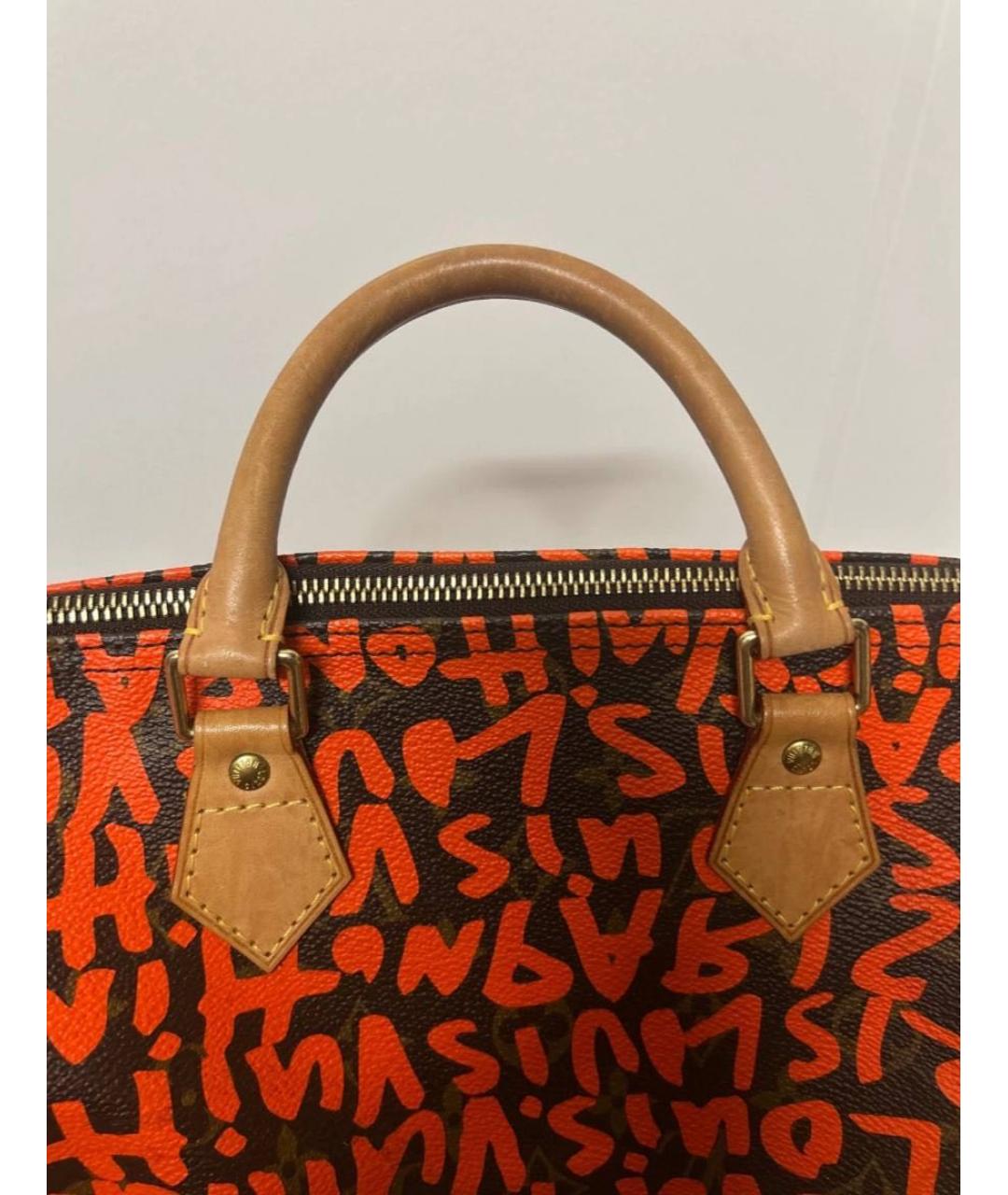 LOUIS VUITTON Красная кожаная сумка с короткими ручками, фото 8