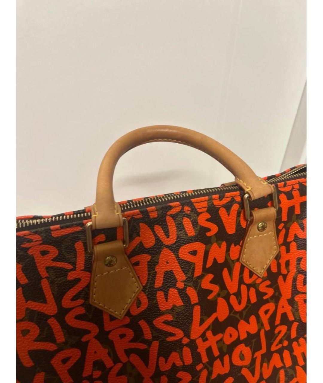 LOUIS VUITTON Красная кожаная сумка с короткими ручками, фото 7