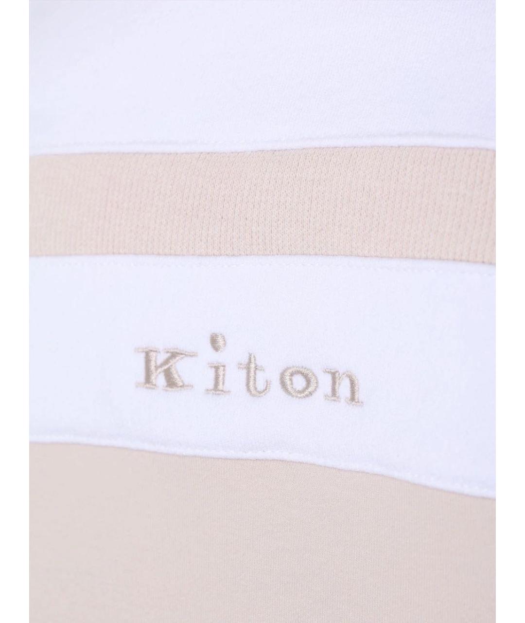 KITON Бежевый хлопковый костюм с брюками, фото 5