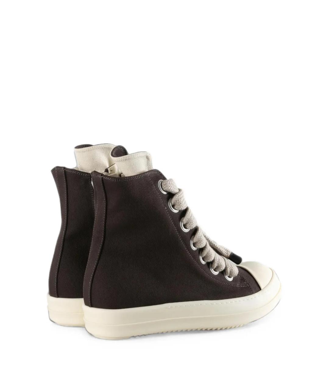 RICK OWENS DRKSHDW Коричневые низкие кроссовки / кеды, фото 3
