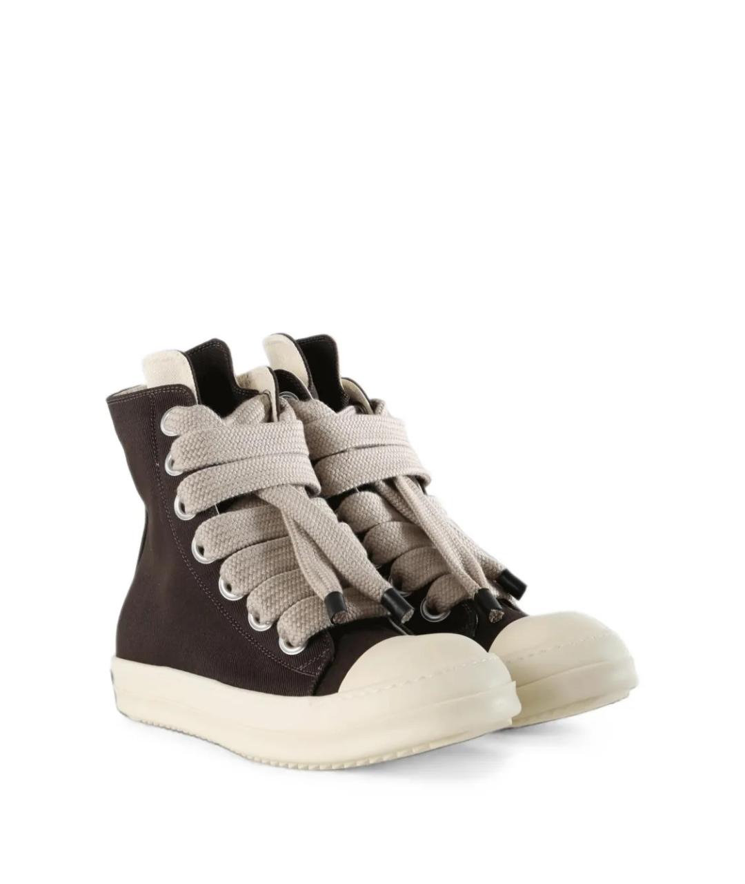 RICK OWENS DRKSHDW Коричневые низкие кроссовки / кеды, фото 2