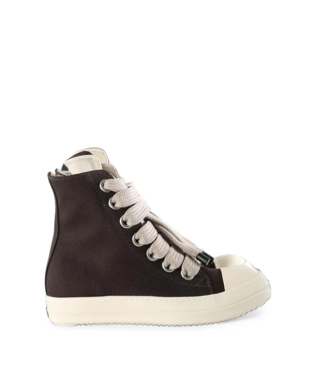 RICK OWENS DRKSHDW Коричневые низкие кроссовки / кеды, фото 1