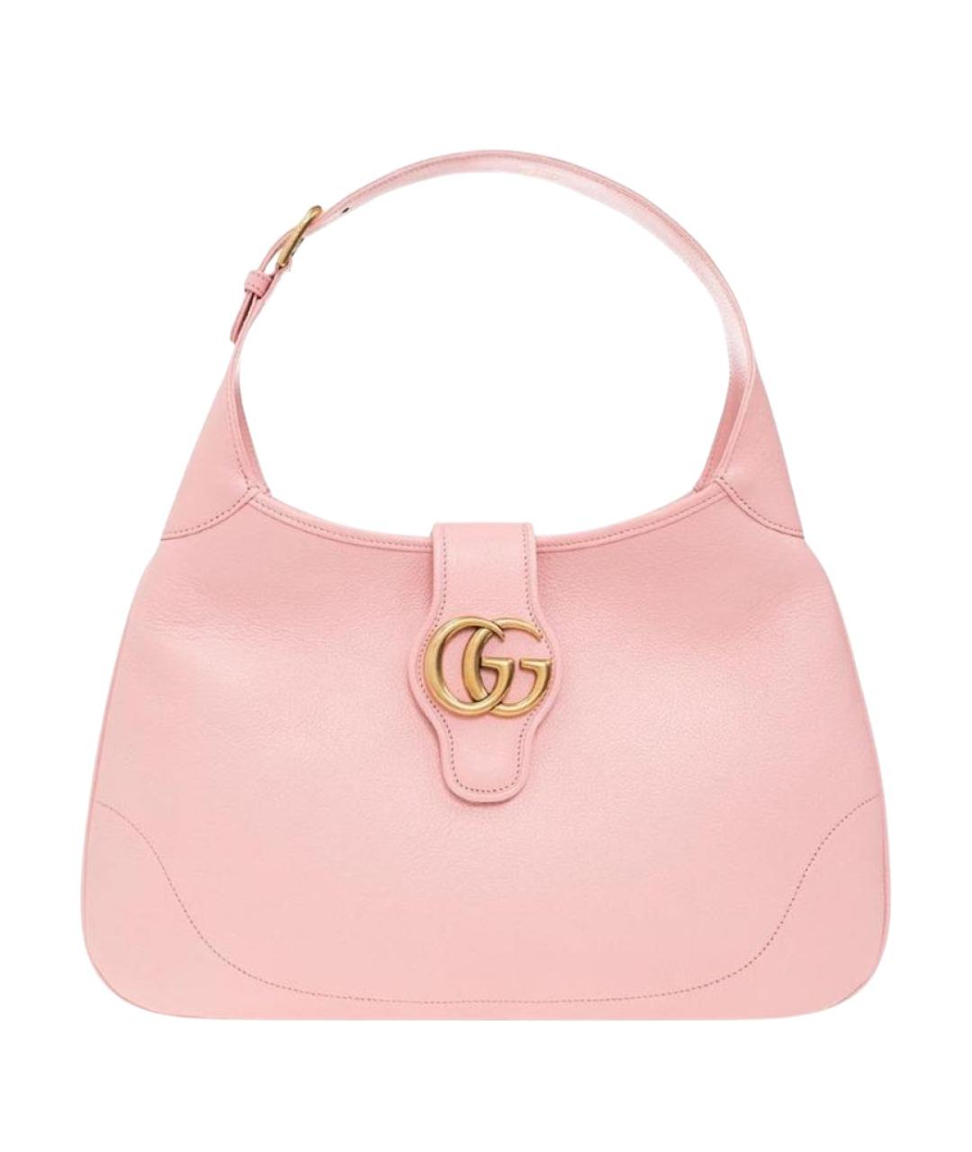 GUCCI Розовая кожаная сумка с короткими ручками, фото 1