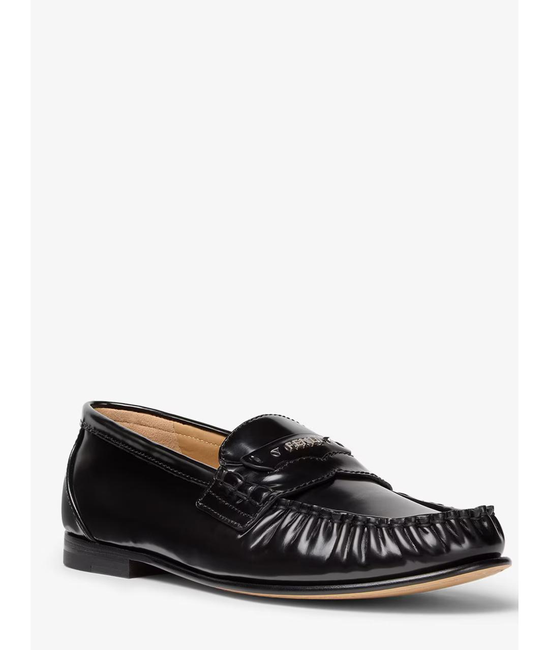 FENDI Черные кожаные лоферы, фото 2