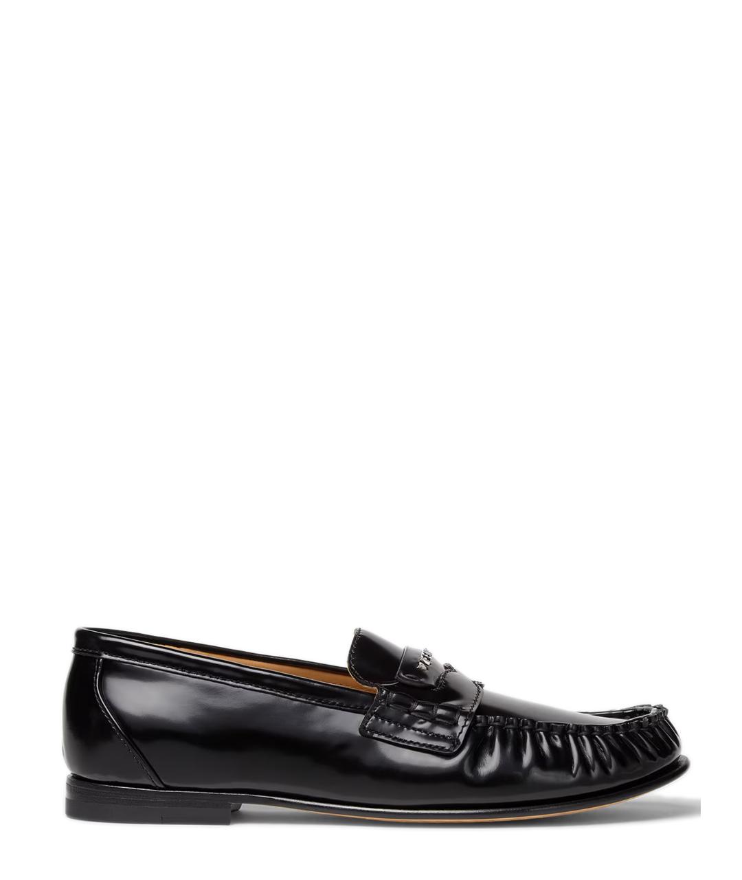 FENDI Черные кожаные лоферы, фото 1