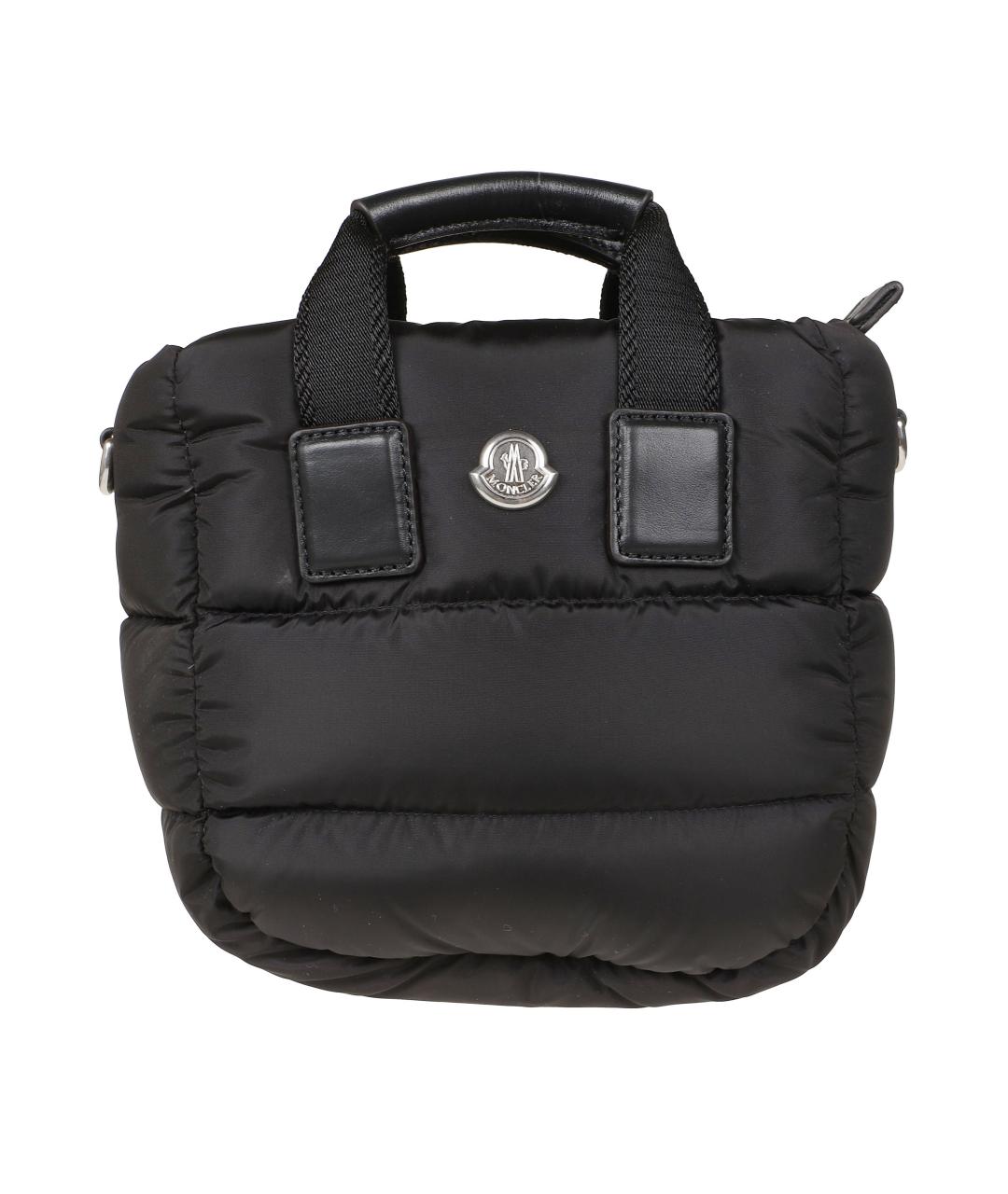 MONCLER Черная нейлоновая сумка с короткими ручками, фото 1