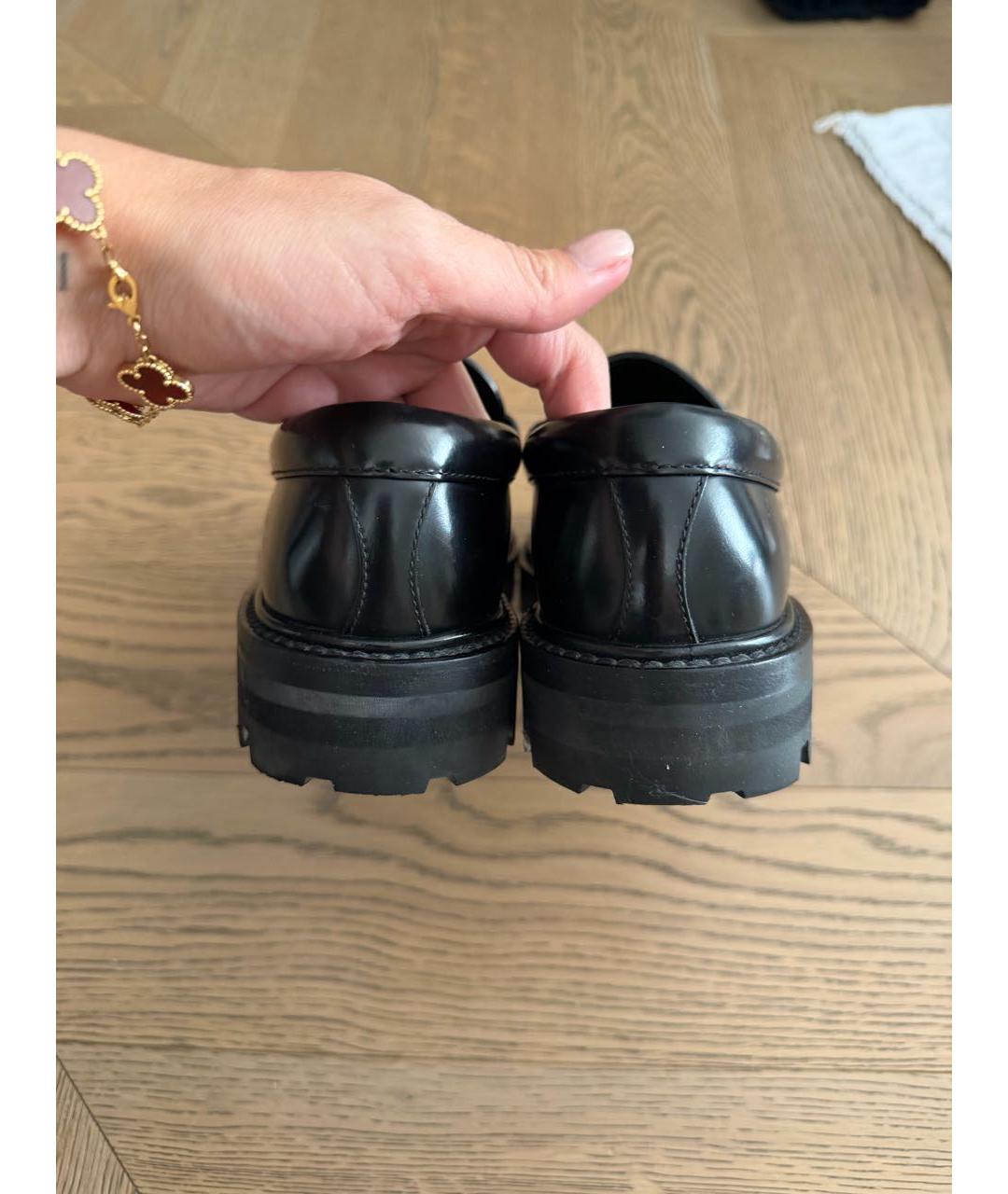 CELINE Черные кожаные лоферы, фото 4