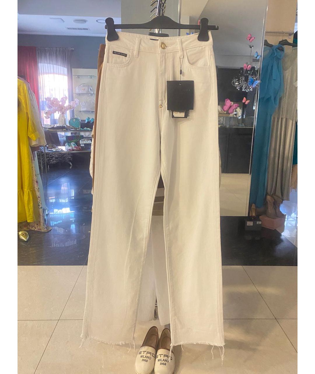 PHILIPP PLEIN Белые прямые джинсы, фото 7