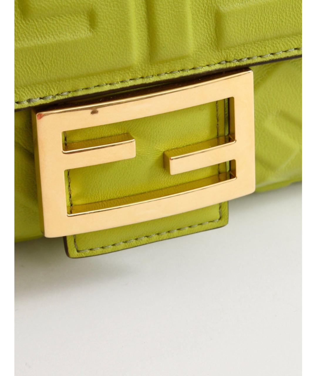 FENDI Зеленая кожаная сумка через плечо, фото 7