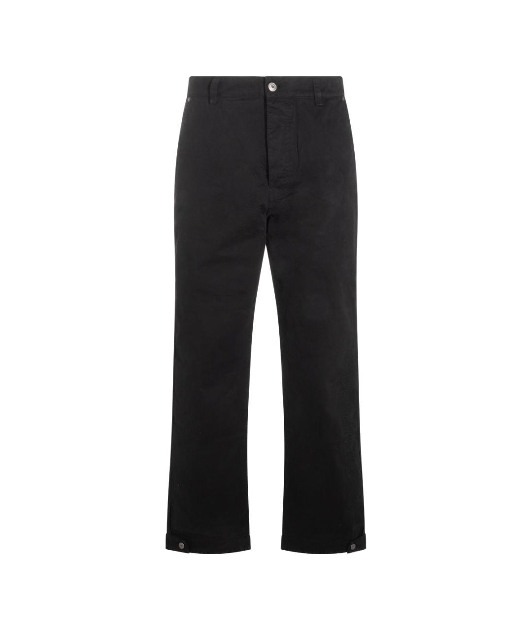 OFF-WHITE Черные хлопковые повседневные брюки, фото 1