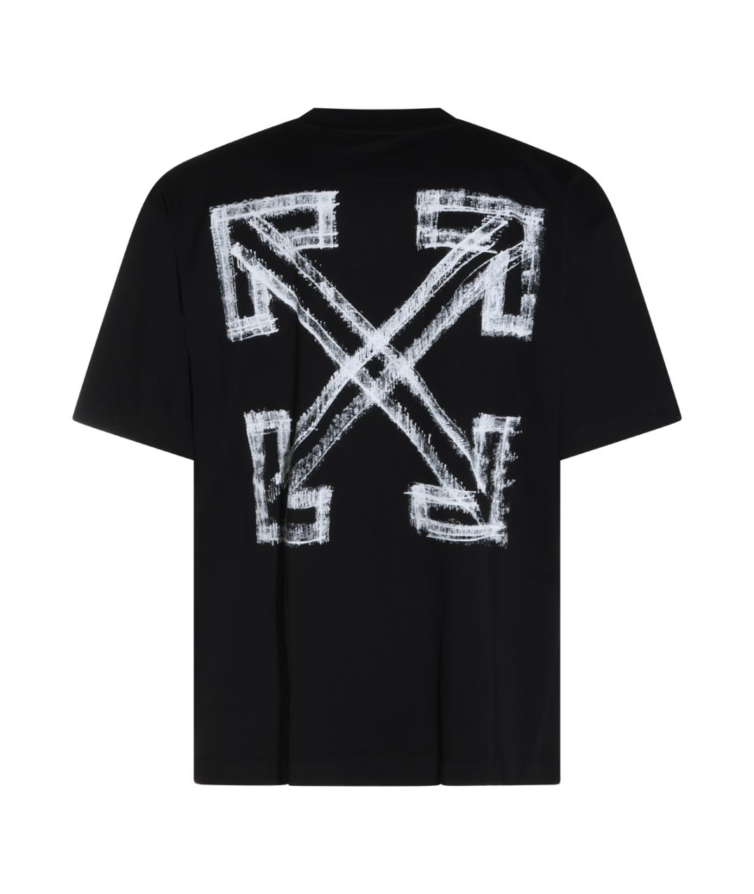 OFF-WHITE Черная хлопковая футболка, фото 2