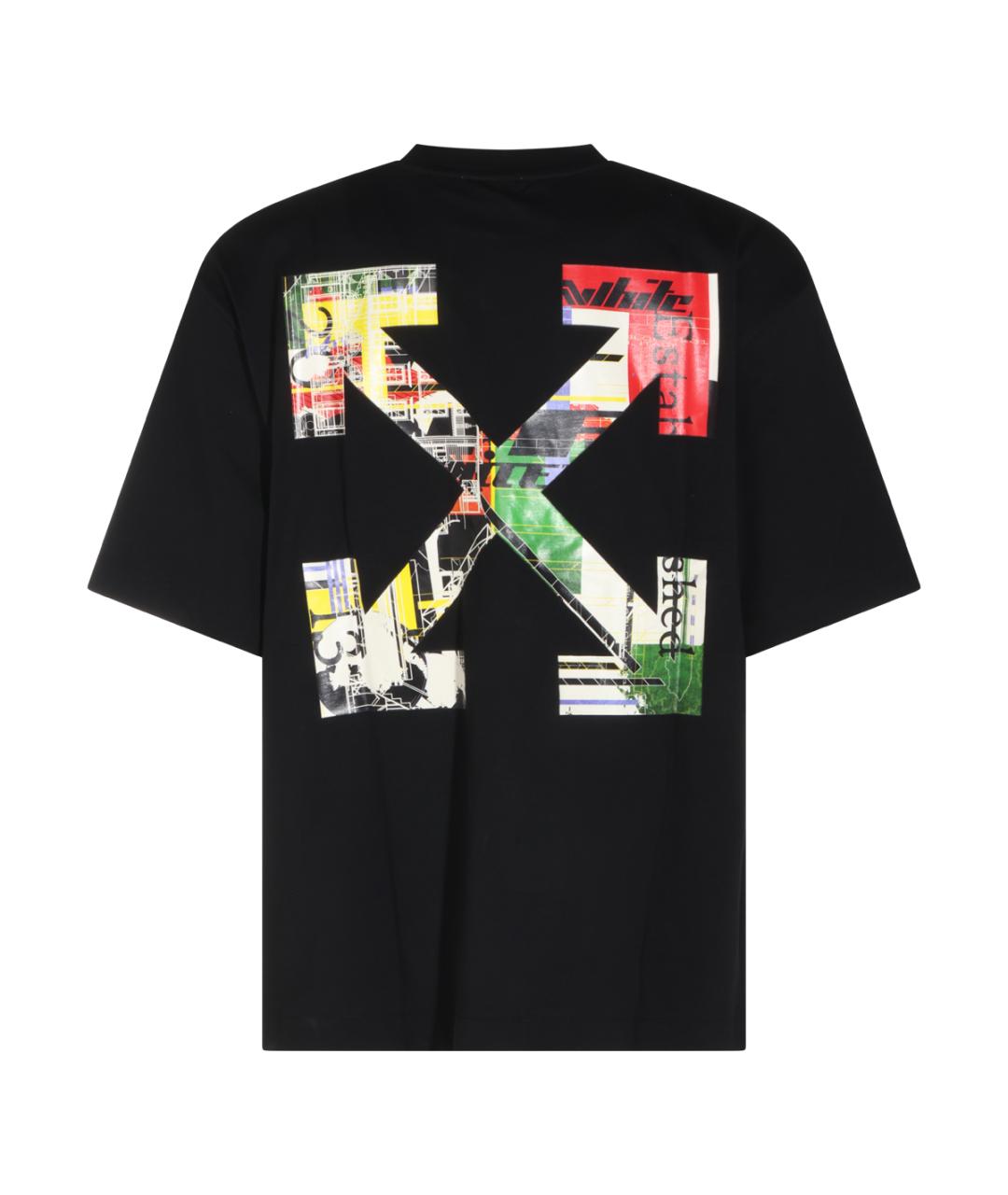 OFF-WHITE Черная хлопковая футболка, фото 2