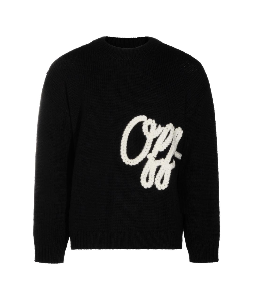 OFF-WHITE Черный шерстяной джемпер / свитер, фото 1